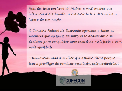 Mensagem do Cofecon no Dia Internacional da Mulher