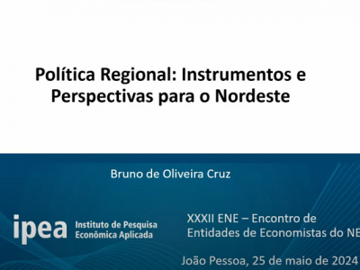 XXXII ENE – Bruno Cruz: “Desigualdade regional é alta e persistente”